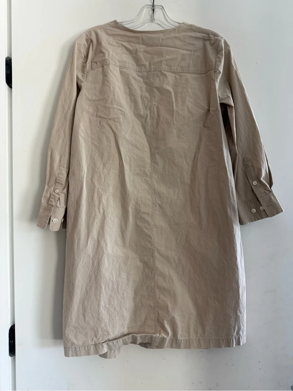 Theory light clay jullitah B Minimalist Poplin Fabric Dress Size 10